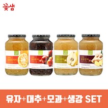 초록원 꿀유자차 +꿀생강차 +꿀대추차 +꿀모과차 SET (4KG)