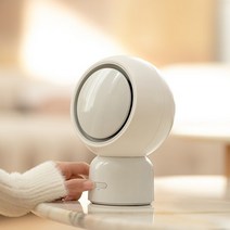 Zeresi 저소음 가정용 팬 히터 PTC 서큘레이터형 냉 온풍기 회전 기능이, 흰색, 흰색