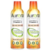 오로라 뉴트라사이언스 메가 리포솜 비타민C 액상 3 000mg 2개 아스코르 브산 빈산, 480ml