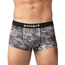papi Microflex 브라질 트렁크 2팩 UMPA026 정품보장, Grey Paisley/Black Beauty, Small