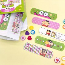 1+1 짱구는 못말려 캐릭터 밴드 초코비 발그레 표준형 귀여운 반창고 키즈 밴드 유아 대일밴드, 초코비+발그레(총100매)