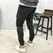차니샵 [빅사이즈 까지] 남자 웰메이드 카고 조거뒷밴딩 스판 면바지