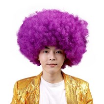 점보가발(퍼플) 파티 뽀글이 삐에로 파마 폭탄머리