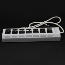 Cable 고초고속 7 포트 B LED 표시기 5Gbps 노트북 PC 윈도우 XP Win7/8 리눅스 맥 OS, 02 White