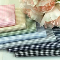 [동대문원단]리틀체크 봄가을용 구김없는 직기원단, 카키