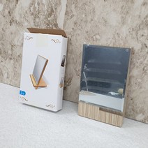 abm 스탠드 우드 탁상거울 m, 단품