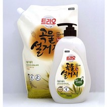 BKG코스트베이킹소다 흰옷누런때 장판찌든때곡물설거지 750ml 트리오 주방세제 용기 설거지 애경먹는 중탄산나트륨 과탄산나트륨 과탄산소다수, 트리오 곡물설거지 우리쌀겨 750ml 용기