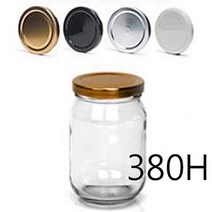 BYK632954높은병 380 319ml 63mm블랙뚜껑 빈병 밀폐용기, 실버