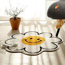 소형발매트 꽃모양 미끄럼방지 거실 욕실용