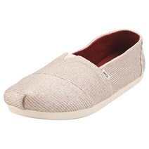 탐스TOMS 여자용 알파르가타 글리터 리브 니트 슬립온 슈즈 내추럴 니트 7 5