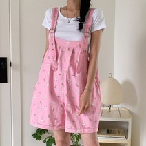 치코엘라 도란베 프린팅 베어 멜빵숏팬츠