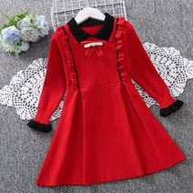 해피니스 여아 공주프릴 리본 니트 원피스 [1061]