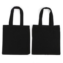 커스텀 기본 에코백 토트백 2EA 블랙 24X26.5 캐쥬얼 무지 캔버스 숄더백 남녀공용