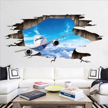 가정용 이벤트용 실내 실외 3D 입체 벽 바닥 포인트 시트지, 항공 A