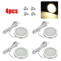 캠핑카 액세서리 부품 4PCS 캐러밴 라이트 무선 컨트롤러 RV 밴 캐러밴 캠핑 LED, 4000K 내추럴 화이트