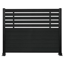 원목 울타리 펜스 목재 나무 방부목 단독 전원 주택 마당 정원 주차장 휀스 대문, 블랙 3D 우드 2세대 콤비네이션