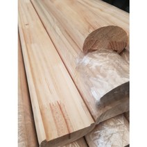 미송손스침 (반달레일) 40x70x3600mm 핸드레일 계단손잡이 DIY 멀바우 계단시공