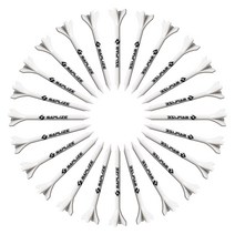 SAPLIZE 플라스틱 골프 티 팩 50/100 70mm 마찰 및 측면 회전 감소 4 프롱 플라스틱 티 흰색, 50 PCS