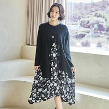 헬리꽁땡 (우)잔꽃 언발원피스 카디건 세트