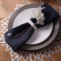 [정민이네샵] 라라 홈스타일링 테이블매트 플라워패턴2p, 38cm, 화이트상자-반반혼합