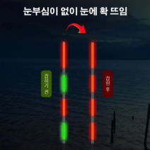 변색 스마트 전자 낚시찌 중력 감지 낚시찌 밤낚시용, YW-08 밤낮 양용