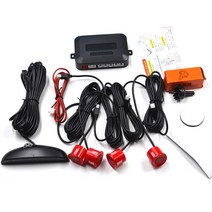 포터후방센서 사각지대 후진음 지게차후방감지기 무선 자동차 Parktronic 주차 센서 시스템 4 반전 백업 레, 04 Red