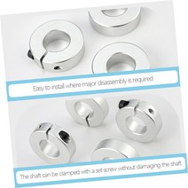 ibasenice 4 개 링 클램프 컬러 스크류 샤프트 스톱 알루미늄 합금 실버 고정 오, 한개옵션0