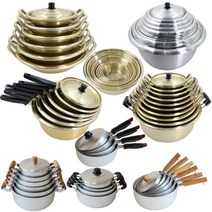 국산 양은 냄비 모음 양수 편수 전골 양푼이 새마을 솥 함마톤 노란 황 라면 업소 식당 용, 사진참조, 03_06_전골 양은냄비 26cm