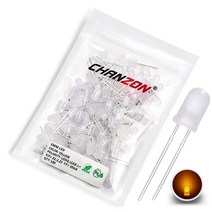 확산 5mm Led 다이오드 키트 화이트 레드 그린 블루 옐로우 오렌지 2V 3V LED전조등 H7전조등 안개등 발광 구색 패키지 Diy Arduino Pcb 회로, 12 100pcs Yellow Frost