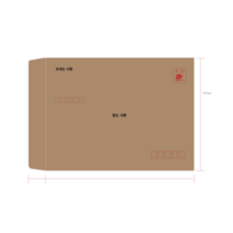 봉투를만드는사람들 우편 각대봉투 크라프트 제비 9절 100p, B5, 2개