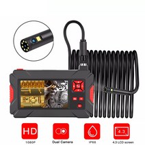 듀얼 렌즈 산업용 내시경 카메라 4.3 "IPS 스크린 HD1080P 8mm 5.5mm 자동차 검사 IP68 방수 led 260, 01 P30_03 2M_01 5.5mm