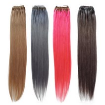 프리티레이디 100% 인모 스킬땋기 20인치(52cm) 200가닥(95g) 땋기 붙임머리 피스 긴머리 헤어피스 인모피스 붙임머리재료 붙임머리도매 셀프붙임머리, #60(특수컬러), 1개