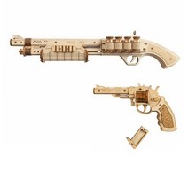 3D 입체퍼즐 puzzle 나무 조립 만들기 나무 퍼즐 고무 밴드 가드 장난감 선물, 회색