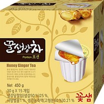 꽃샘 꿀 생강차 30g 15개입 환절기 기관지 목에 좋은
