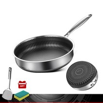 1구 원룸 하이라이트 붙지 않는 스테인리스 프라이팬 주방 요리, 03 SUSFP3_03 28cm