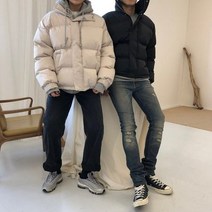 남녀공용 오버핏 웰론 데일리 숏 패딩 6컬러