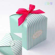 굿마켓 리본 선물상자10P 민트 미니선물상자 캔디상자 미니포장상자 선물케이스