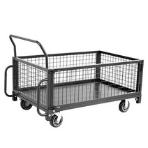 바스켓 카트 사륜 구루마 철대차 망카 화물 택배 운반, 상세 페이지 참고, 8인치 팽창식 휠 적재 용량 500kg