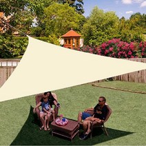 2M 삼각 그늘막 타프_아이보리 선쉐이드 타프 차양막