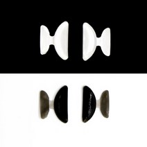 [4+2] 안경 흘러내림 방지 접착식 실리콘 코패드 투명/블랙 6p 붙이는 보조 코받침 스티커 뿔테용 미끄러움 방지 논슬립 서브패드 듀얼패드 노즈패드