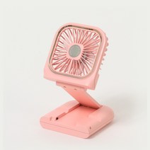 코끼리 휴대용 사각 손풍기 목에거는 목풍기 폰거치 선풍기 - 핑크, 단품