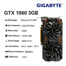 GIGABYTE GeForce GTX 1060 3G 5G 6G 8008MHz GDDR5 6pin 160bit 192bit NVIDIA 비디오 카드 GPU 지원 데스, 01 GA 1060 3GB