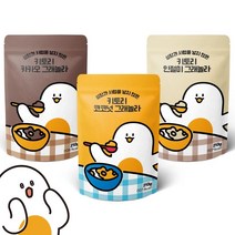 키토리 저당 수제 그래놀라 씨리얼 3종 [카카오 코코넛 인절미] 210g - 고단백 탄수화물을 낮춘 수제 씨리얼 - 햄프씨드 아마씨 호두 귀리 에리스리톨 스테비아 시리얼, 인절미 그래놀라 210g