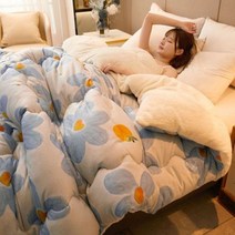 워셔블양모이불 겨울양모이불 겨울이불 거위털 두꺼운 이불 캐시미어 겨울에 매우 따뜻한 양면 벨벳 두껍고, A_150X200cm 3.5kg