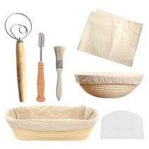 빵발효기 가정용 발효기계 둥근 천연 등나무 발효 바구니 빵 배네톤 반죽 위커 대량 교정 도구 세트 개, 1.다크 카키