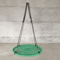 회전그네 야외 놀이터 경치 공원 유치원 어린이 다중 라운드 새 둥지, 녹색 직경 100cm