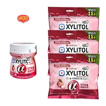 자일리톨 알파 입안 촉촉 피치용기 + 피치 리필3개