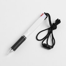 2색 목걸이 볼펜 10p 검정빨강 똑딱이볼펜 단체볼펜