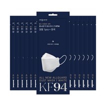 올뉴올가드 KF94 황사방역마스크 특대형 1매입, 100매
