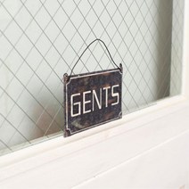 GENTS 남성 화장실 빈티지 문패 팻말 업소 표지판 소형간판 간판 음식점